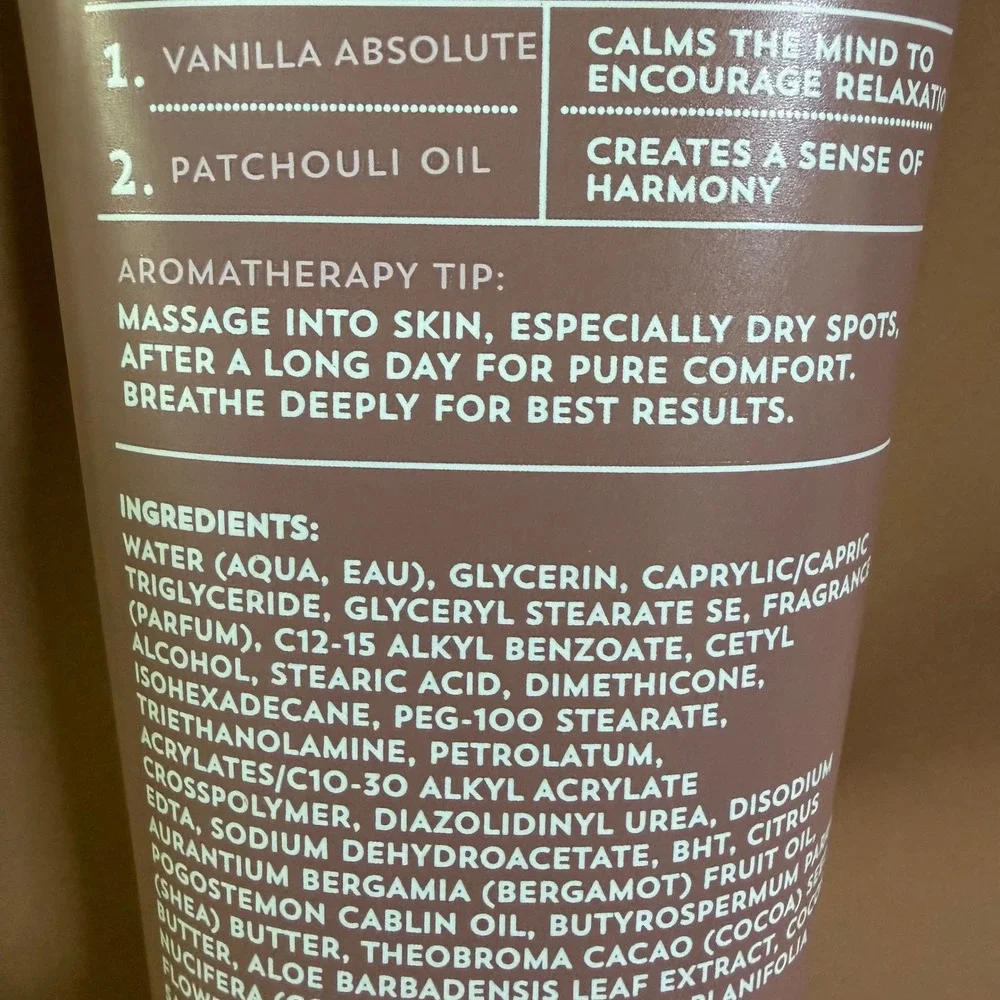 Bath & Body Works Aromatherapy Comfort Vanilla Patchouli Body Cream 8oz New Rare